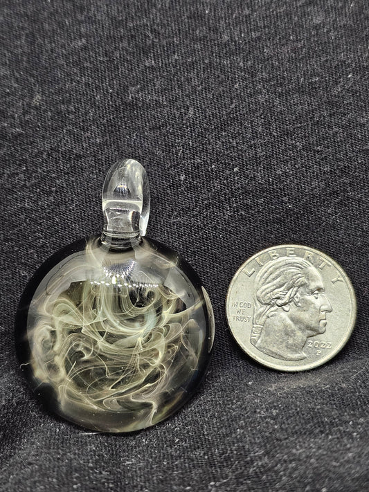 Silver Fume Pendant · Handmade Glass Jewelry by Stew Davis